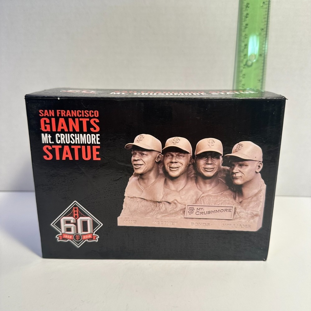 2018 SF Giants Mt Crushmore Statue Mays McCovey Bonds Williams SGA Box